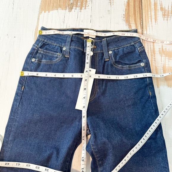 Jonathan Simkhai Standard River High Rise Straight Jean Rin Rinse Size 25 - Picture 8 of 11